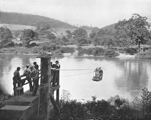 Seilfähre, in der Nähe von La Colle, Pennsylvania, USA, ca. 1900