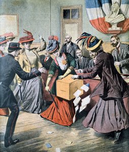 Kampagne für das Frauenwahlrecht in Belgien, 1908 von Unbekannt