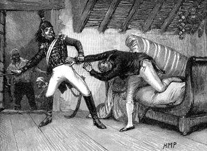 Gefangennahme von Manuel de Godoy, Herzog von Alcudia, spanischer Staatsmann, 1808