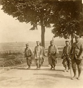 Gefangener deutscher Scharfschütze, Champagne, Nordfrankreich, ca. 1914-1918 von Unbekannt