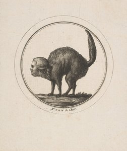 Karikatur, die den Comte de Provence als Katze zeigt, 18. Jahrhundert von Unbekannt