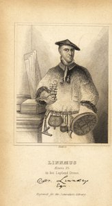 Carl von Linné in seiner Lappland-Tracht, schwedischer Botaniker, Arzt und Zoologe, Erfinder der binomischen Nomenklatur von Unbekannt