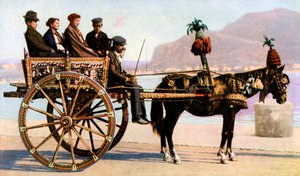 Karren, Palermo, Sizilien, um 1923
