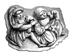 Holzrelief, 15. Jahrhundert, 1870