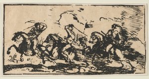 Kavallerieschlacht, um 1803 von Unbekannt