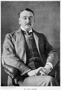 Cecil Rhodes, in England geborener südafrikanischer Unternehmer und Staatsmann, um 1890 von Unbekannt