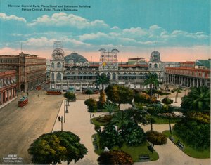 Central Park, Plaza Hotel und Politeama-Gebäude, Havanna, Kuba, ca. 1920