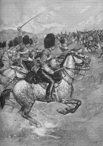 Angriff der Schweren Brigade in der Schlacht von Balaklawa, 1854, 1906 von Unbekannt