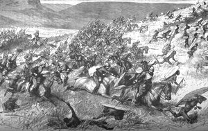 Angriff der Siebzehnten Lancers bei Ulundi, 1879, ca. 1880