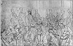 Charles Dickens leitet das Newsvendors Dinner, 5. April 1870, 1912