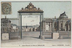 Schloss Versailles: Ehrengitter - Postkarte datiert 1905 von Unbekannt