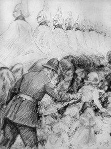 Kinder in der Menge bei der Proklamation von König Georg V., 1910