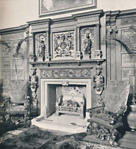 Kamin im Großen Saal, Castle Ashby, Northampton, 1927