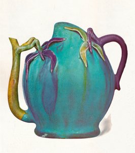 Chinesischer Weinkrug mit farbigen Glasuren, um 1680