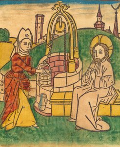 Christus und die Frau von Samaria, wahrscheinlich 1485 von Unbekannt