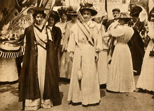 Christabel Pankhurst und Emmeline Pethick-Lawrence, Hyde Park, London, 21. Juni 1908, 1933