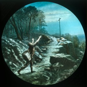 Christian sieht das Kreuz, um 1910