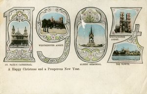 Weihnachtskarte, 1904 von Unbekannt