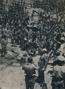 Churchill mit britischen Truppen in Nordafrika, Juni 1943, 1945