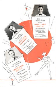Cocktailrezepte, ca. 1935
