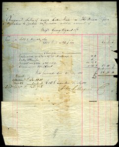Kokosnuss-Verkaufsquittung, Barbados nach London, 1881 von Unbekannt