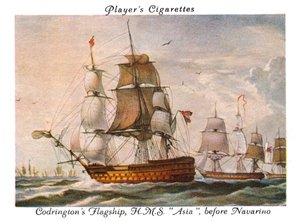 Flaggschiff Codringtons, H.M.S. Asia, vor Navarino, 1936