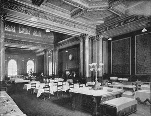 Kaffeeraum des Carlton Clubs, London, um 1900-1901 von Unbekannt