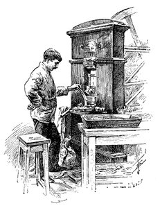 Prägemaschine in der Royal Mint, London
