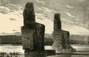 Kolossale Statuen in Theben, 1890