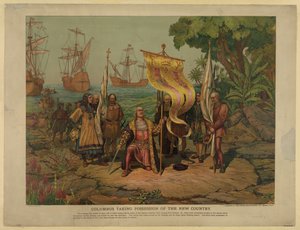 Kolumbus nimmt Besitz von dem neuen Land, 1893