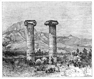 Säulen des Tempels der Kybele, Sardes Sardis, Türkei, 1895 von Unbekannt