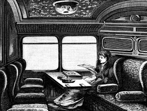 Abteil im Orient-Express, reserviert für Frauen, um 1895 von Unbekannt