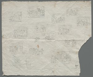 Kompositionsskizzen nach Raffael und anderen Künstlern recto, ca. 1800