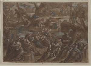 Kopie von Tintorettos Kinder Israels sammeln Manna, nach 1594