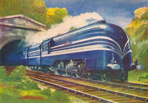 Coronation Scot, L.M.S., verlässt den Watford-Tunnel, 1940 von Unbekannt