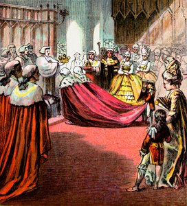 Krönung von Georg III., 1761, um 1850er Jahre von Unbekannt