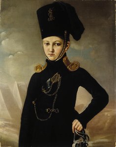 Kosak des 1. berittenen Kosakenregiments Graf M.A. Dmitriev-Mamonov, erstes Viertel des 19. Jahrhunderts