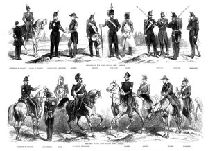 Kostüme der Schweizer Bundesarmee, 1857