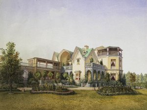 Cottage-Palast im Alexandria-Park in Peterhof, 1847