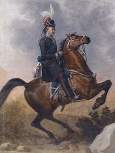 Graf Matvei Ivanovich Platov 1757-1818 zu Pferd, 1800er Jahre von Unbekannt