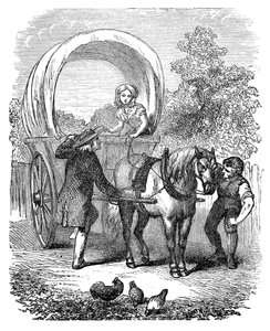 Landkarren mit Verdeck, um 1882