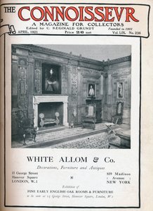 Titelblatt von The Connoisseur, April 1921