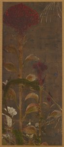 Hahnenkämme, Mais und Winden, Momoyama-Periode, 1568-1615