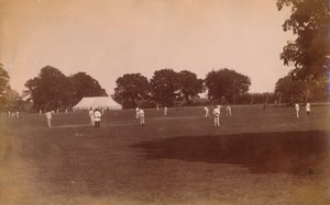 Cricketspiel, spätes 19. - frühes 20. Jahrhundert von Unbekannt
