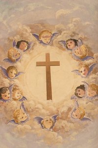Kreuz und Engel, Montmin, Frankreich von Unbekannt