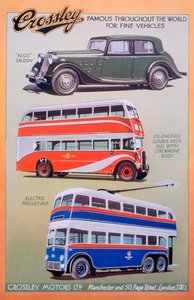 Crossley Motors Werbung, 1937