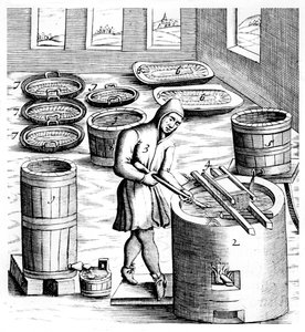 Kristallisation von Salpeter, Kaliumnitrat oder KN03, 1683 von Unbekannt