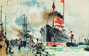Cunard Line, Landungssteg, Liverpool, um 1900 von Unbekannt