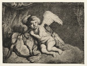 Ruhender Amor, 1600er von Unbekannt