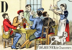D: Jägerfrühstück - Das Jagd-Alphabet, ca. 1890 von Unbekannt